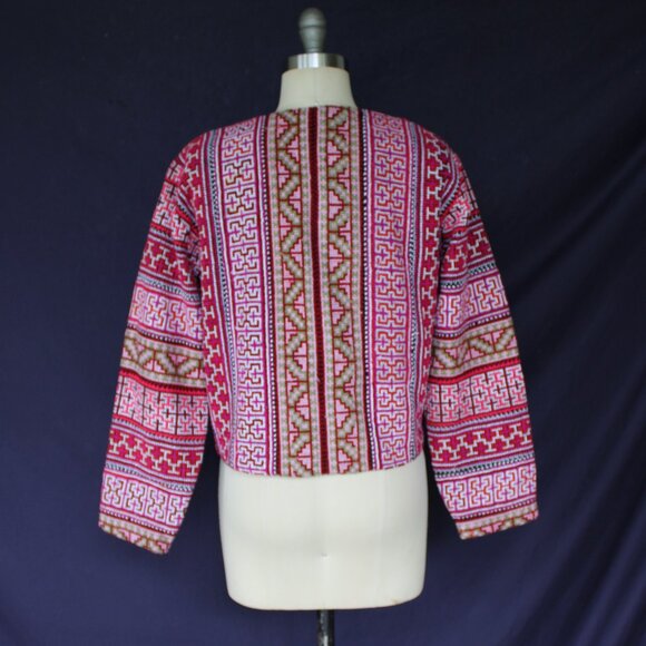 Bennett of Centreville vintage needlepoint chimayo embroidered aztec Jacket - Picture 8 of 9